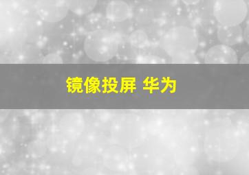 镜像投屏 华为